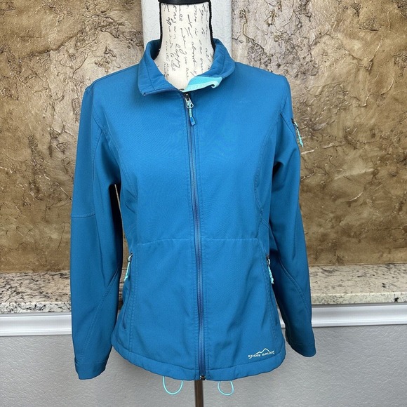Eddie Bauer Jackets & Blazers - Eddie Bauer Women's Size Medium M Aqua Blue‎ Soft Shell Fleece Lined Jacket